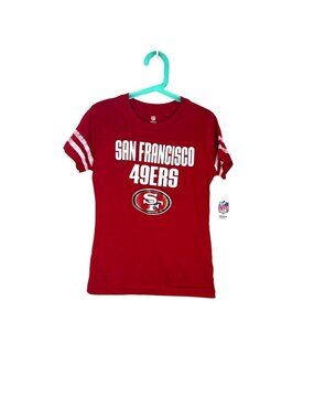 NWT Kids Large San Francisco 49ers NFL Team Apparel Red Graphic Tee, MSRP $22.99